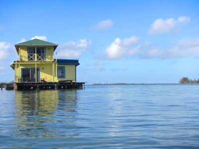 Something special in the Caribbean - a houseboat on the island of Andros, Bahamas